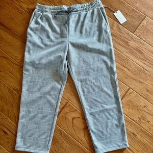 A New Day Pull On Pants Women’s Large Herringbone Elastic Waist Casual Office